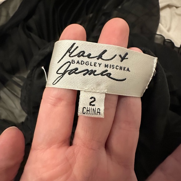 Badgley Mischka Black One Shoulder Gown - Picture 6 of 6